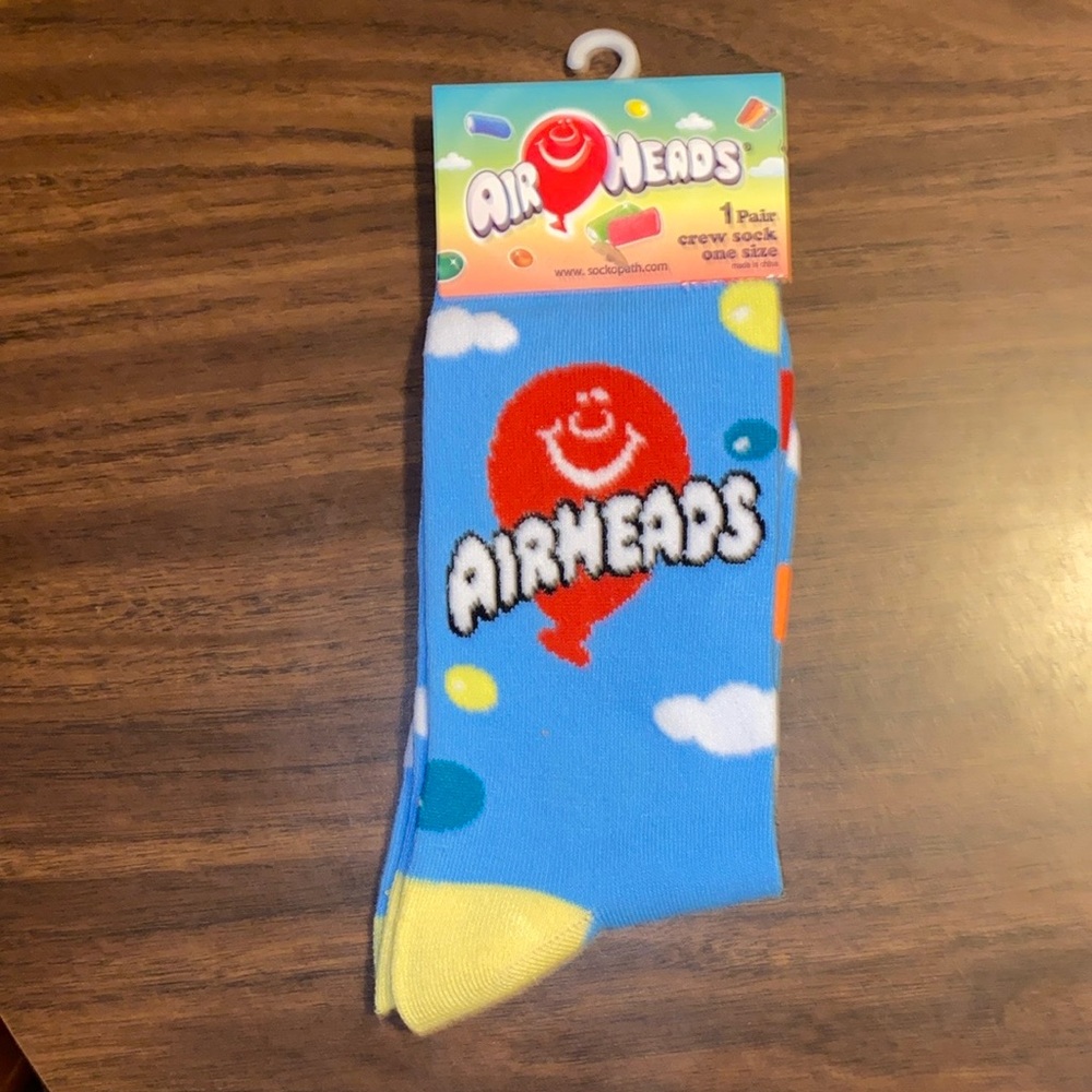 Blue and Red Crew Socks with Logo